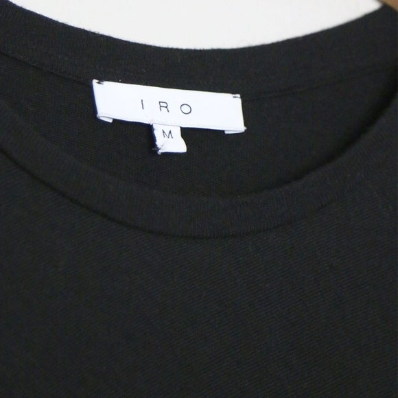 IRO Isabeli Dress Black Size M 100% Cotton Twist Front Light Sweater Knit $245 - Picture 6 of 15